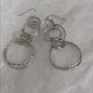 Silver sterling drop earrings